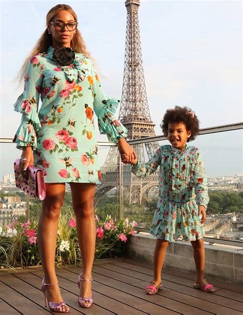 beyonce's daughter pink gucci emmys dress with a black panther|Beyoncé and daughter Blue Ivy wear Black Panther.